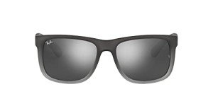 Ray-Ban Justin Rectangular Sunglasses, Grey Gradient 55mm