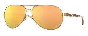 Oakley Feedback Polished Gold Women's Sunglasses Bundle