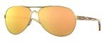 Oakley Feedback Polished Gold Women's Sunglasses Bundle