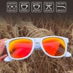 Trendy Polarized Square Sunglasses - White Frame