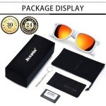 Trendy Polarized Square Sunglasses - White Frame