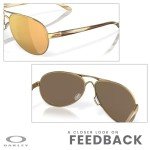 Oakley Feedback Polished Gold Women's Sunglasses Bundle