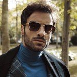 ZENOTTIC Men's Wood Aviator Polarized Sunglasses