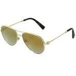 Valentino Women's Round Gold Gradient Sunglasses