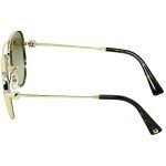 Valentino Women's Round Gold Gradient Sunglasses