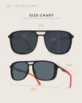WearMe Pro Men's Polarized Square Aviators