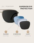 WearMe Pro Men's Polarized Square Aviators