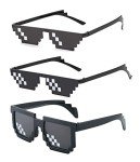 3 Pack Thug Life Pixel Mosaic Sunglasses