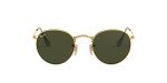 Ray-Ban Round Metal Sunglasses in Gold/G-15 Green