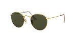 Ray-Ban Round Metal Sunglasses in Gold/G-15 Green