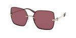 Tory Burch Gold Bordeaux Rectangular Sunglasses for Women