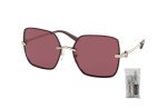Tory Burch Gold Bordeaux Rectangular Sunglasses for Women