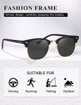 AEVOGUE Retro Polarized Sunglasses - Matte Black