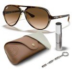 Ray-Ban RB4125 CATS 5000 Pilot Sunglasses Bundle