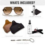 Ray-Ban RB4125 CATS 5000 Pilot Sunglasses Bundle