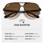 Ray-Ban RB4125 CATS 5000 Pilot Sunglasses Bundle