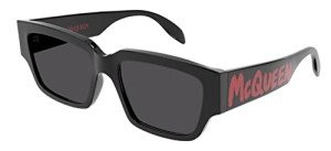 Alexander McQueen AM 0329 Black/Grey Sunglasses