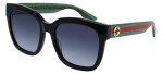 Gucci GG0034SN Square Sunglasses in Black/Green/Red