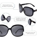 LianSan Oversized Women’s Polarized Sunglasses - Black