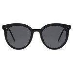Sojos Oversized Round Sunglasses in Black/Grey
