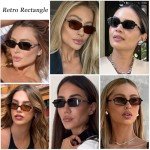 Retro Rectangle Sunglasses - Vintage 90s Style
