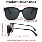 FEISEDY Oversized Retro Square Polarized Sunglasses