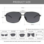 SUNGait Lightweight Polarized Rectangular Sunglasses