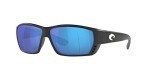 Costa Del Mar Matte Black Sunglasses with Blue Lenses