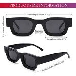 Thick Rectangle Polarized 90s Sunglasses for Everyone
