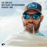 Costa Del Mar Matte Black Sunglasses with Blue Lenses