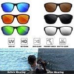 Men’s Polarized Sport Wrap Sunglasses - 3 Pairs