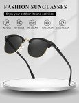 AEVOGUE Retro Polarized Sunglasses - Matte Black