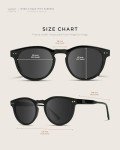 WearMe Pro Polarized Retro Round Sunglasses - Black