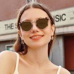 Chic Polarized Pink Tortoise Sunglasses for Women