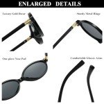 Gleyemor 90s Retro Oval Sunglasses for All