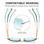 AEVOGUE Oversized Rimless Designer Sunglasses for Women