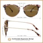 Chic Polarized Pink Tortoise Sunglasses for Women