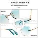 AEVOGUE Oversized Rimless Designer Sunglasses for Women