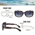 FEISEDY Vintage Square Polarized Sunglasses - Havana