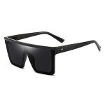 Trendy Oversized Black Square Sunglasses for All