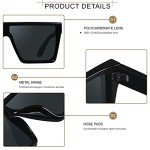 LYZOIT Oversized Square Sunglasses - 2 Pack