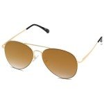 SOJOS Classic Gold/Brown Aviator Sunglasses for All