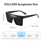 Trendy Oversized Black Square Sunglasses for All