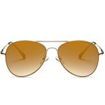 SOJOS Classic Gold/Brown Aviator Sunglasses for All
