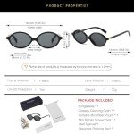 Gleyemor 90s Retro Oval Sunglasses for All