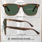 CARFIA Polarized Square Sunglasses for Men