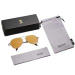 SOJOS Classic Gold/Brown Aviator Sunglasses for All