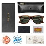 CARFIA Polarized Square Sunglasses for Men