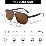 Polarized Aviator Sunglasses for Men and Women