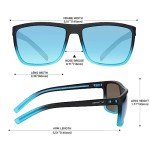 ZENOTTIC Men’s Polarized Square Sunglasses with UV400 Protection